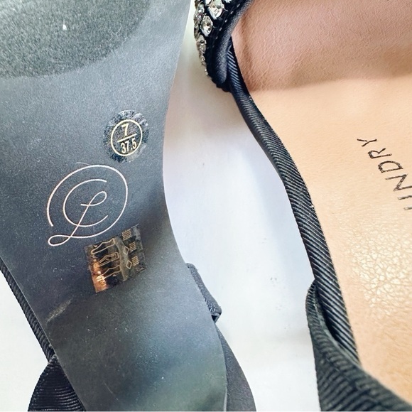 New Chinese Laundry Justine Sandal Black Rhinestones Ankle Strap - Picture 8 of 10